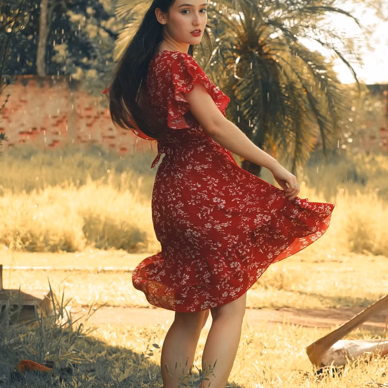 Vestido Midi Canelado